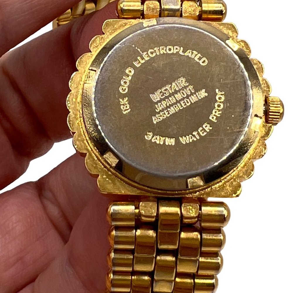Vintage Westair 18k Gold Electroplated Quartz Watch, Japan Movement, New Battery - Picture 10 of 13